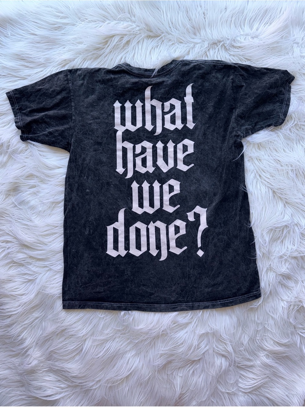 Kacey Musgraves Large Star Crossed Black Acid Wash Pocket Logo T-shirt
